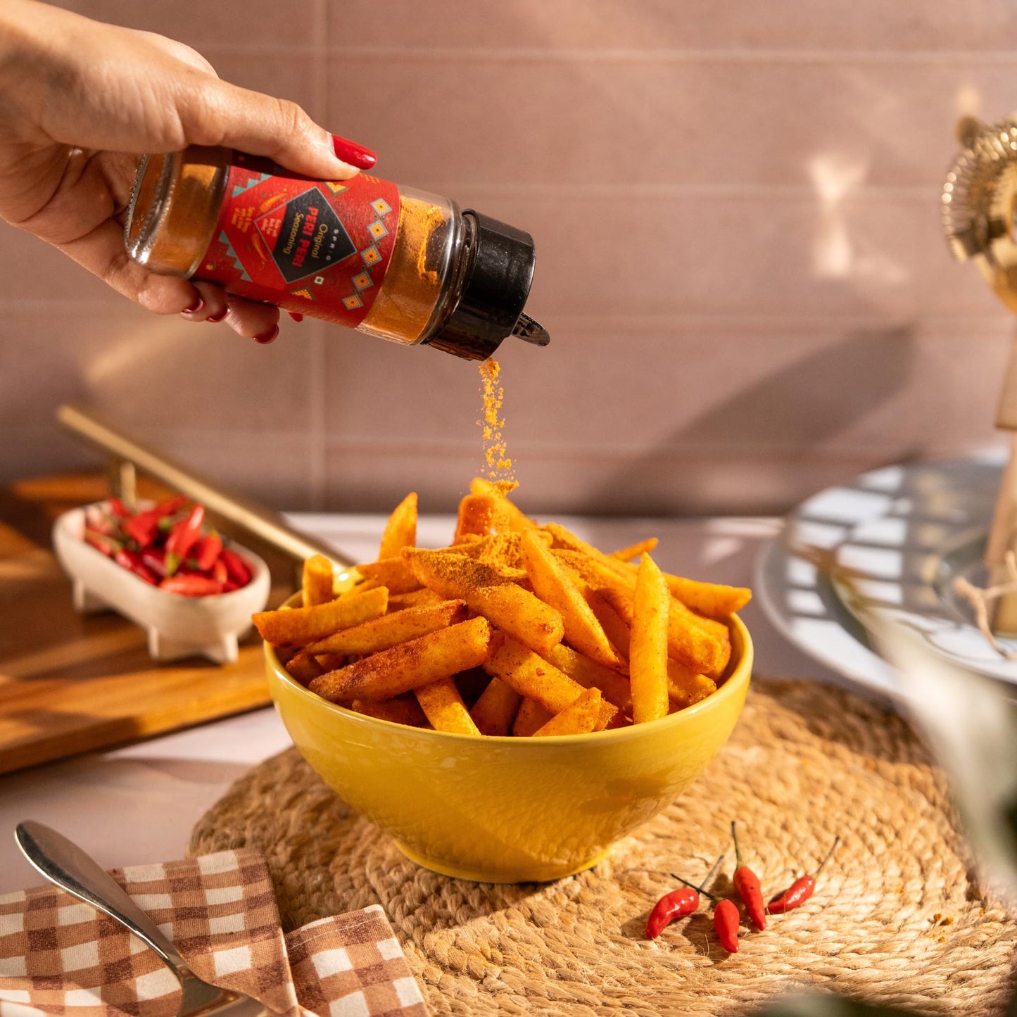 
                  
                    SPRIG Authentic Peri Peri Seasoning, 65g | Made With Real Peri Peri Chilli (Bird's Eye Chili), Herbs, Lime & Garlic | Fiery & Zesty | For French Fries, Popcorn, Chicken | Trans Fat Free
                  
                